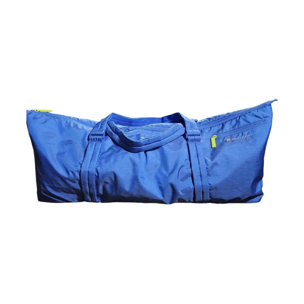 Sherpani Royal Blue Yoga Mat Tote with Lime Zipper Accents